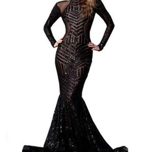 COPY - Sequin Black Maxi Dress